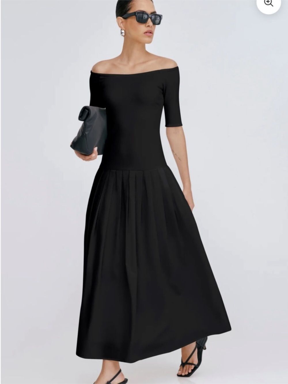 Marcella NYC Mila Dress European Ponte & Cotton Maxi Small Petite
